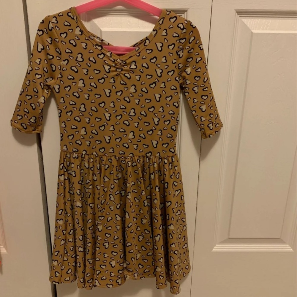 Dot Dot Smile leopard heart ballerina dress